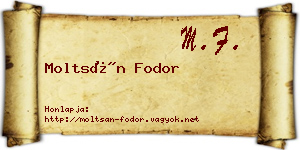 Moltsán Fodor névjegykártya